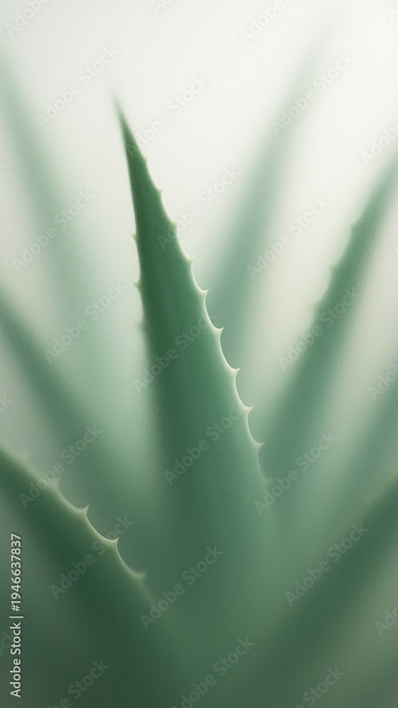 Obraz premium Minimalist aloe vera plant art mobile wallpaper