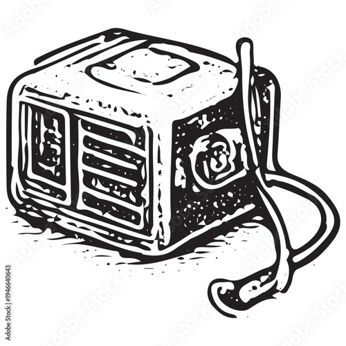 Marine Radio Communication Device Illustration Emergency Rescue Navigation Equipment