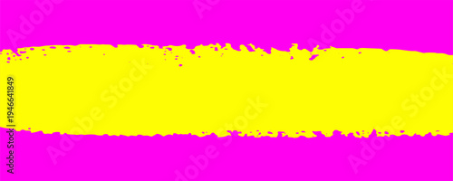Abstract Two-Tone Background with Grunge Texture, Vibrant Pink and Neon Yellow Split Composition. vector illustration