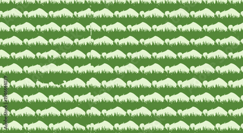 Herd of Sheep Grazing in Field.