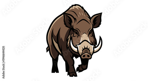 Illustration of a Wild Boar Animal.