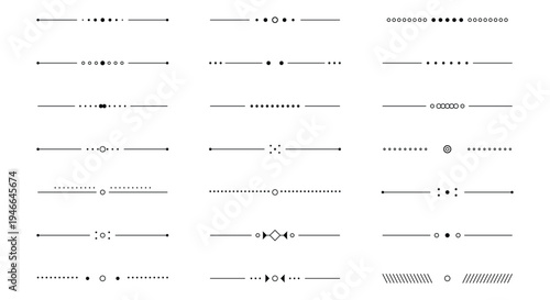 Elegant Collection of Minimalist Black Vector Line Dividers and Decorative Text Separators for Sophisticated Editorial Layouts and Modern Stationery Designs