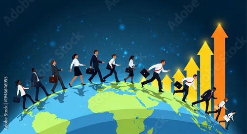 Business People Working Globally Together.