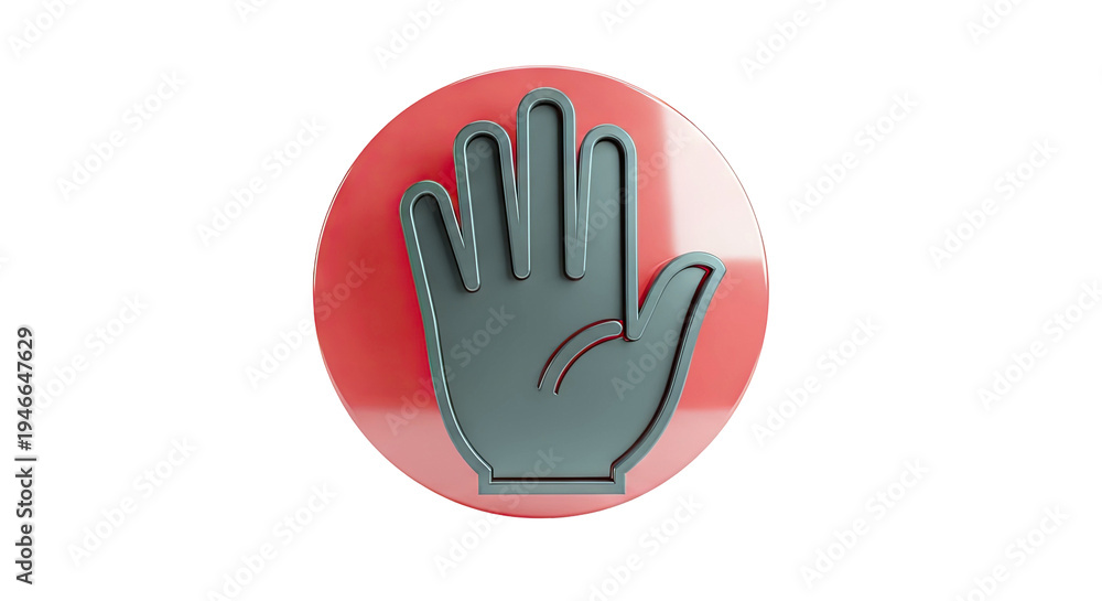 Obraz premium Stop Hand Icon