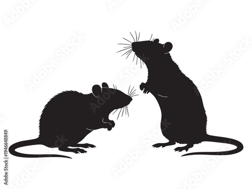 Rat Silhouette Vector