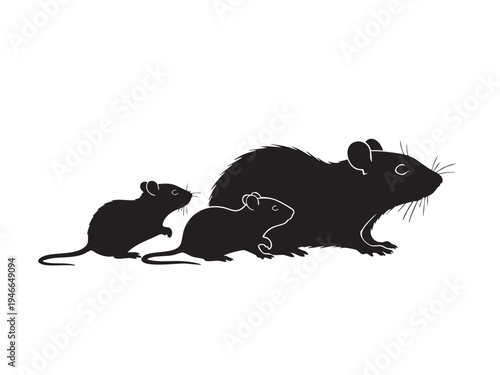Rat Silhouette Vector