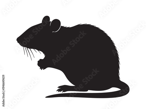 Rat Silhouette Vector