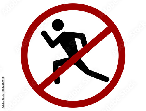 no running sign