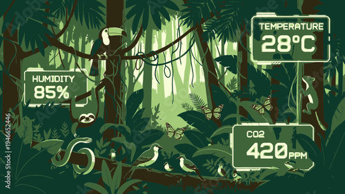 Jungle Monitoring System Nature Conservation Concept