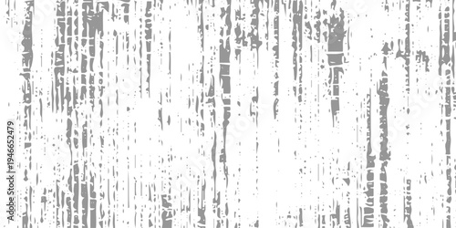 Vertical scratched grunge texture, distressed white surface with thin black streaks, worn paint effect, old paper texture, abstract vertical lines, monochrome grunge background.