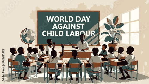 World Day Against Child Labour Classroom Scene