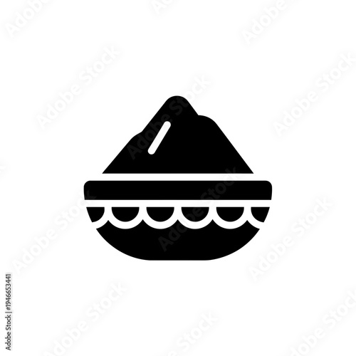 Pile of Dirt Bowl Silhouette vector illustration