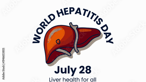 World Hepatitis Day Liver Icon vector illustration