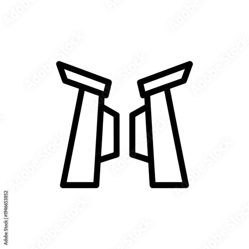 Architectural Gate Outline Icon Design vector illustration