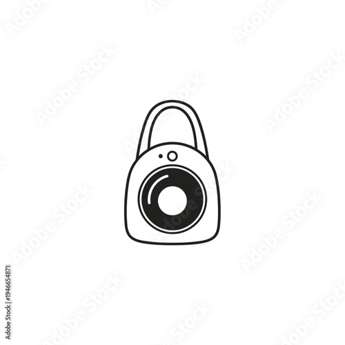 Stylized Baby Monitor Icon Outline vector illustration