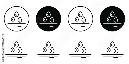 Sewer drain icon logo symbol sign set, vector illustrations for plumbing, drainage systems, urban infrastructure, wastewater management