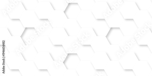 White abstract honeycomb mosaic and tile geometric hexagon vector illustration. geometric digital technology polygon science vintage square mosaic and web cover business texture.