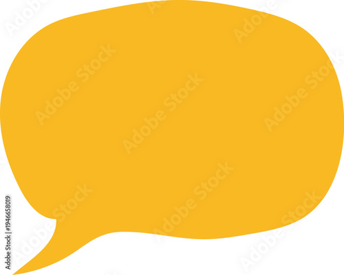 Yellow speech bubble icon for communication