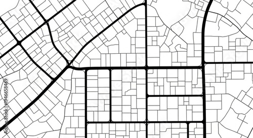 Detailed street map showcasing urban road network and infrastructure.