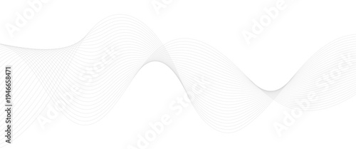 Vector technology abstract lines on white background with flowing particles future technology concept