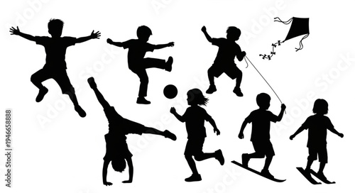 Children Playing Outdoor Sports.