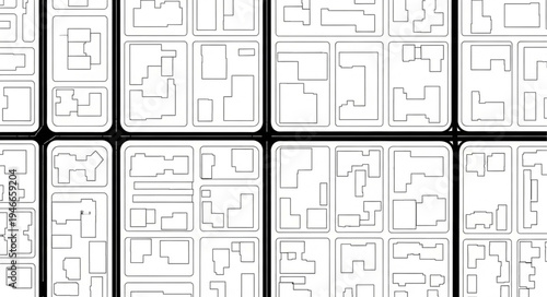 Abstract Grid Pattern of Urban Layouts and Architectural Designs.