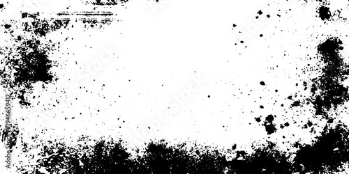 Distressed Grunge Background Texture with Grainy Dust and Scratch Overlay, Vintage Dirty Surface on Transparent Background.