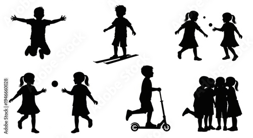 Children Playing Outdoor Activities.