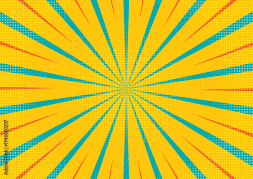Colourful retro styled starburst background design