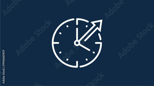 Clock Icon with Arrow Indicating Time Passing.