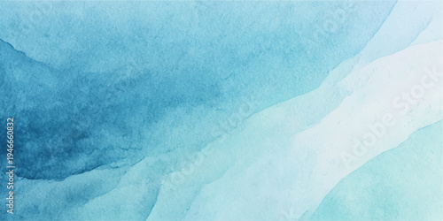 Abstract blue watercolor wash painting with delicate brushstrokes, evoking a sense of tranquility. The artwork's fluid forms suggest a calming sea, an artistic expression of serenity.
