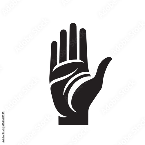 Black Thank you gesture  Silhouette Vector, High Quality Illustration on White Background