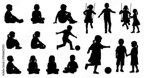 Children Playing Silhouettes.