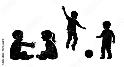 Children Playing with Soccer Ball.