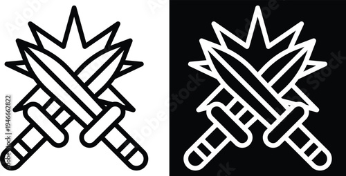 conflict Two-tone version in black and white background