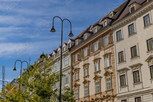 Row of historic buildings in Vienna