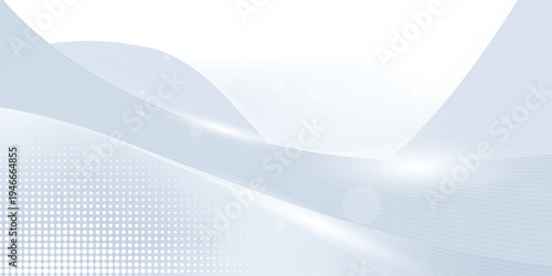 Abstract white digital dynamic wave background. Minimal vector stripes design. Modern simple texture graphic element. Futuristic hi-technology concept. Business banners, flyers, and presentations.