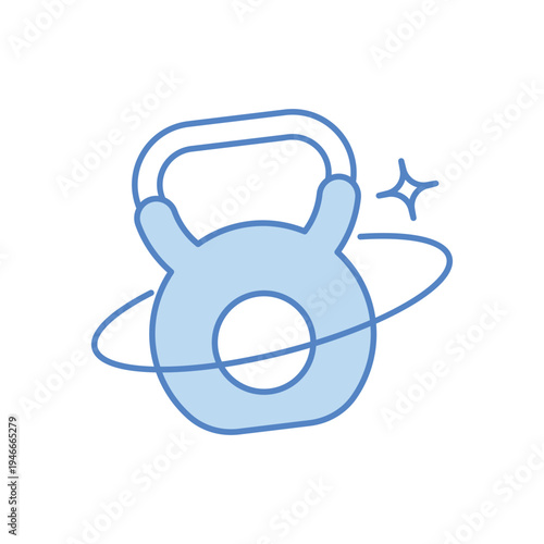 Kettle bell vector icon