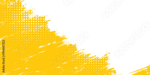 Abstrac yellow grunge texture background with halftone effect