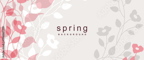 Spring background. Vector illustration for banner, poster, card, social media, graphic and web design, advertising