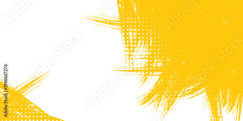 Abstrac yellow grunge texture background with halftone effect