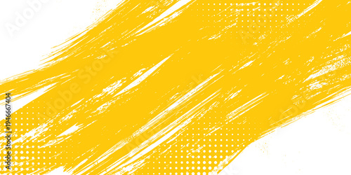 Abstrac yellow grunge texture background with halftone effect