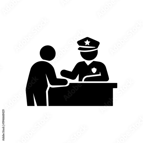 Reporting Crime Station Desk Icon