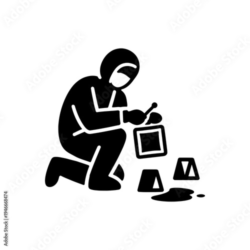 Forensic Crime Scene Investigation Icon