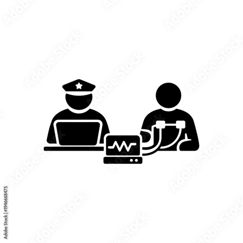 Polygraph Lie Detector Test Icon