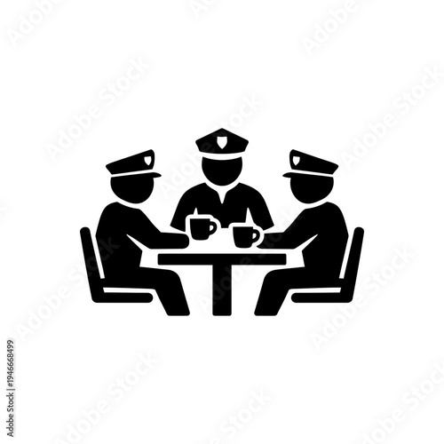 Officers Briefing Meeting Icon