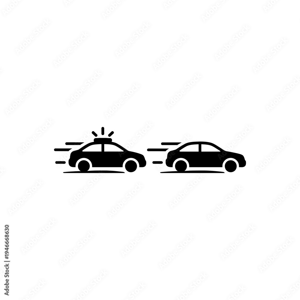 Fototapeta premium High Speed Police Pursuit Icon