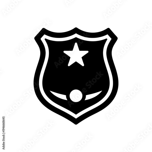 Official Police Shield Badge Icon