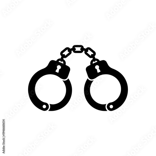 Metal Security Handcuffs Icon