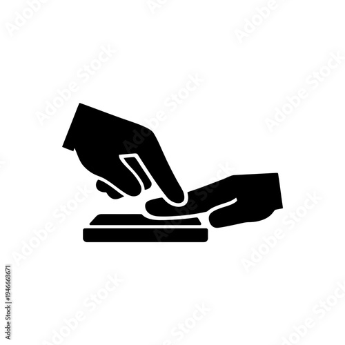 Biometric Fingerprint Evidence Collection Icon